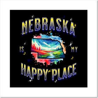 Nebraska is my Happy Place Posters and Art